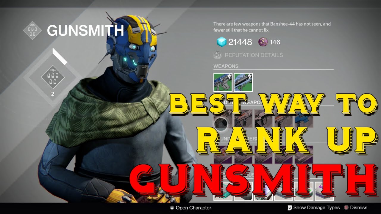 destiny 2 gunsmith rank